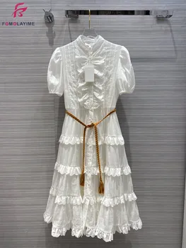 High Fashion Dresses Women 2020 Autumn New Women O Neck White Party Dress
High Fashion Dresses Women 2020 Autumn New Women O Neck White Party Dress