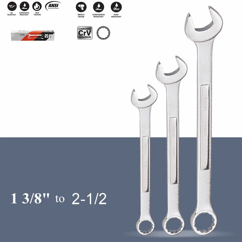 Germany Imported Combination Wrench 1-1/2" 1-3/4" 2" 2-1/2 Inch Plum Blossom Open Spanner Torque Wrenches Hand Repair Tools
Germany Imported Combination Wrench 1-1/2" 1-3/4" 2" 2-1/2 Inch Plum Blossom Open Spanner Torque Wrenches Hand Repair Tools