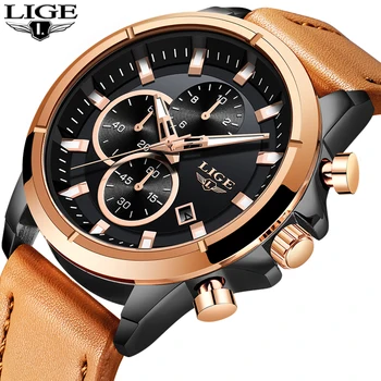 2020 Business Casual Leather Clock LIGE Mens Watches Top brand Luxury Quartz Gold Watch Men Waterproof Chronograph Reloj Hombre
2020 Business Casual Leather Clock LIGE Mens Watches Top brand Luxury Quartz Gold Watch Men Waterproof Chronograph Reloj Hombre