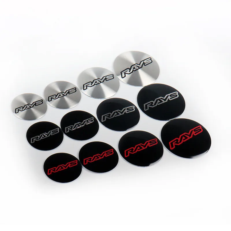 

4pcs 45mm 50mm 56mm 65mm Rays Wheel Center Caps Sticker Emblem Car Hubcaps Cover Logo Badge Aluminum