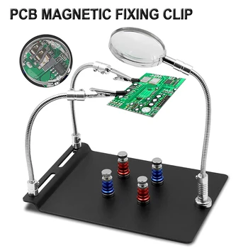 Soldering Third Hand with Magnifier Magnetic Circuit Board Clamp Holder Helping Hands for Crafting Small Precision Projects
Soldering Third Hand with Magnifier Magnetic Circuit Board Clamp Holder Helping Hands for Crafting Small Precision Projects