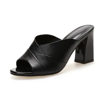2019 summer new female outdoor sandals high heel wild leather fish mouth thick with female large size sandals and slippers
2019 summer new female outdoor sandals high heel wild leather fish mouth thick with female large size sandals and slippers