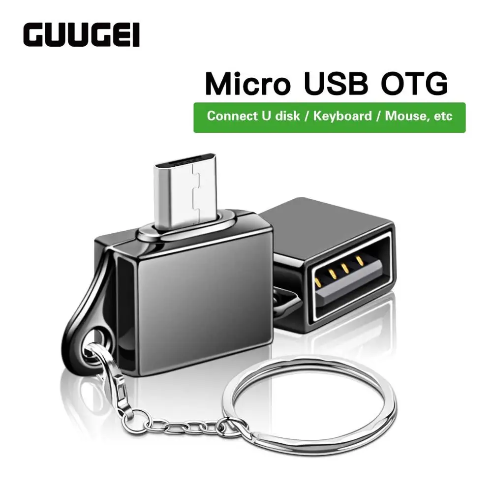 GUUGEI Micro USB OTG Male To USB Female Connector Microusb Converter Adapter Type-A Flash Drive Data Charging Adapter With Chain 
GUUGEI Micro USB OTG Male To USB Female Connector Microusb Converter Adapter Type-A Flash Drive Data Charging Adapter With Chain