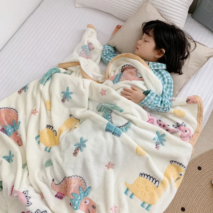 

Baby Blanket New Brand Thicken Double Layer Coral Fleece Infant Swaddle Envelope Stroller Wrap For Newborn Baby Bedding Blankets