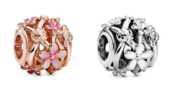 925 Sterling Silver Spring 2020 New White/Rose Openwork Pink Daisy Flower Beads Fit Pandora Bracelets Bangles DIY Jewelry 
925 Sterling Silver Spring 2020 New White/Rose Openwork Pink Daisy Flower Beads Fit Pandora Bracelets Bangles DIY Jewelry