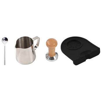 1 Pcs Coffee Scoop 304 Stainless Steel Silver S & 1set 51MM Steel Base Wooden Handle Tamper-Resistant Powder Hammer 
1 Pcs Coffee Scoop 304 Stainless Steel Silver S & 1set 51MM Steel Base Wooden Handle Tamper-Resistant Powder Hammer