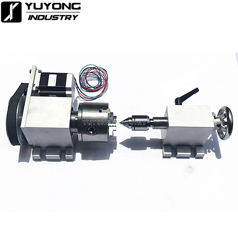 4th Axis dividing head 6:1 Rotation Axis cnc rotary axis chuck 80mm activity tailstock for CNC Router Engraver Milling Machine
4th Axis dividing head 6:1 Rotation Axis cnc rotary axis chuck 80mm activity tailstock for CNC Router Engraver Milling Machine