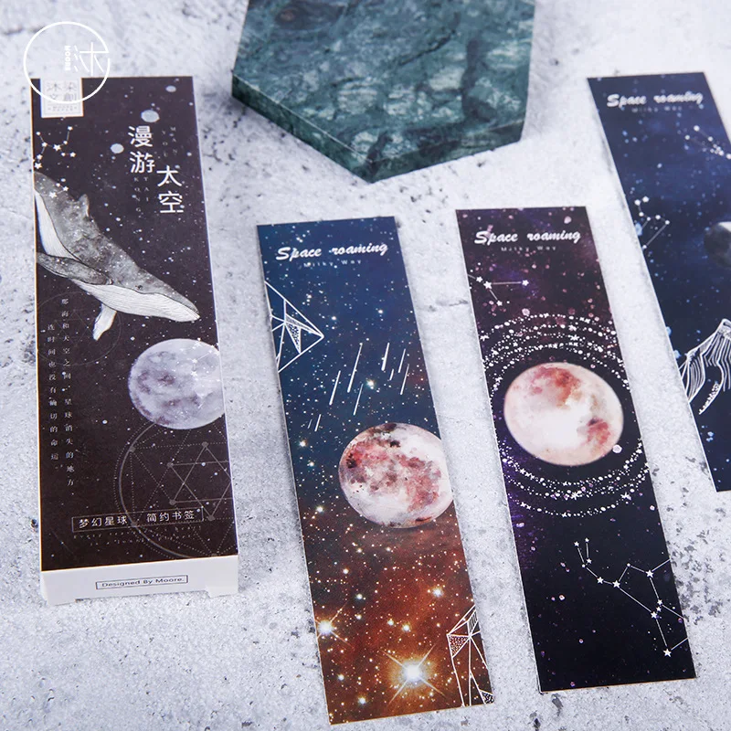 30pcs/1 Box Space Galaxy Planedt Star Bookmark Book Mark Magazine Note Label Bookmark School Office Supplies Children Students
30pcs/1 Box Space Galaxy Planedt Star Bookmark Book Mark Magazine Note Label Bookmark School Office Supplies Children Students