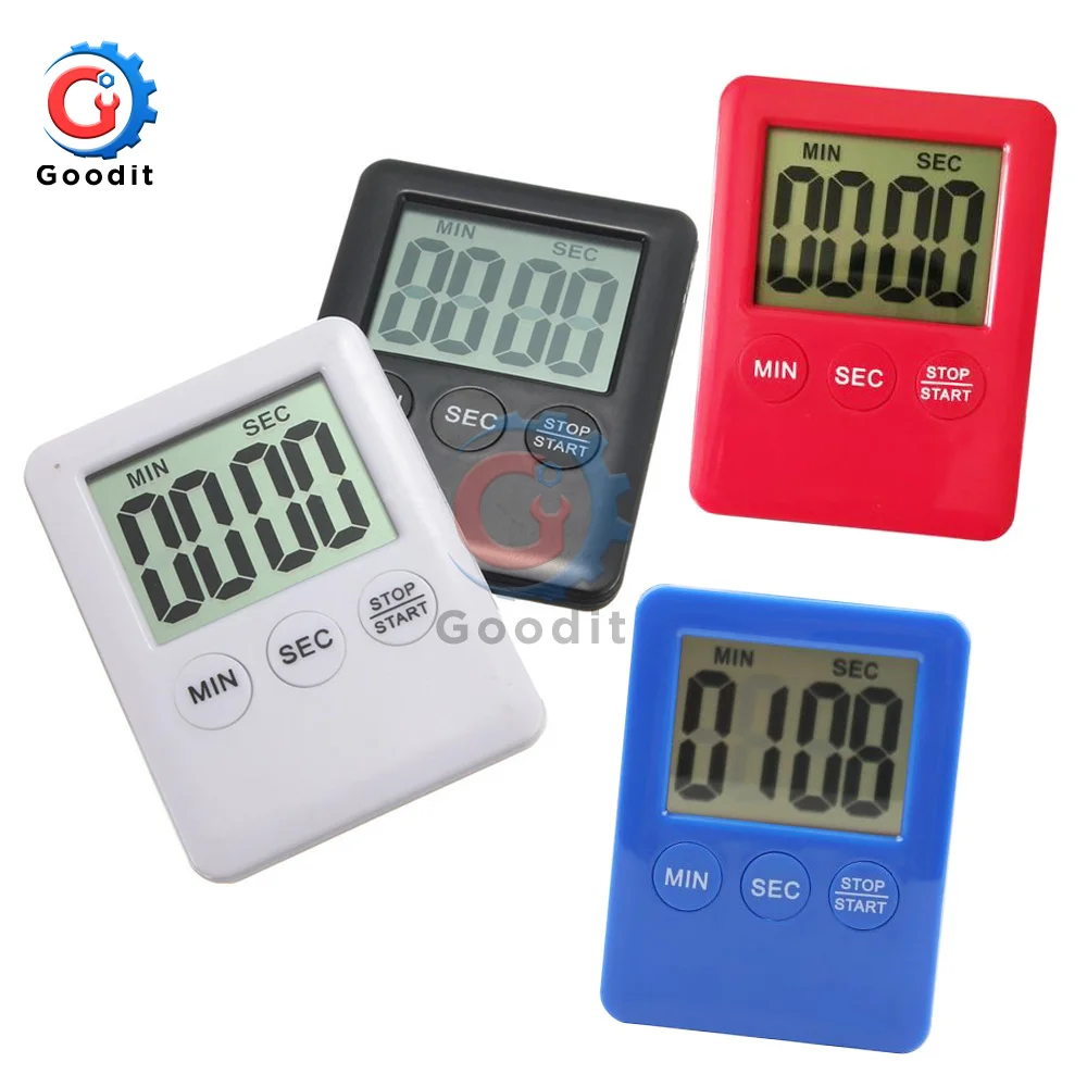 Super Thin Large LCD Digital Screen Kitchen Timer Square Cooking Count Up Countdown Alarm Magnet Clock Temporizador Magnetic
Super Thin Large LCD Digital Screen Kitchen Timer Square Cooking Count Up Countdown Alarm Magnet Clock Temporizador Magnetic