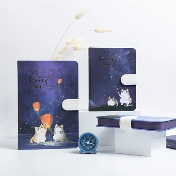 "Starry Sky" Hard Cover Diary Cute Cat Journal Study Notebook Notepad Beautiful Stationery Gift 
"Starry Sky" Hard Cover Diary Cute Cat Journal Study Notebook Notepad Beautiful Stationery Gift
