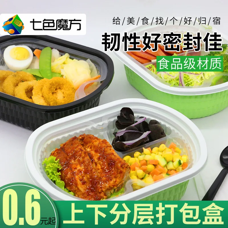 Disposable Lunch Box Take-out Packaging Container Rectangular Plastic Double Layer Upper Seperated Snack Box
Disposable Lunch Box Take-out Packaging Container Rectangular Plastic Double Layer Upper Seperated Snack Box