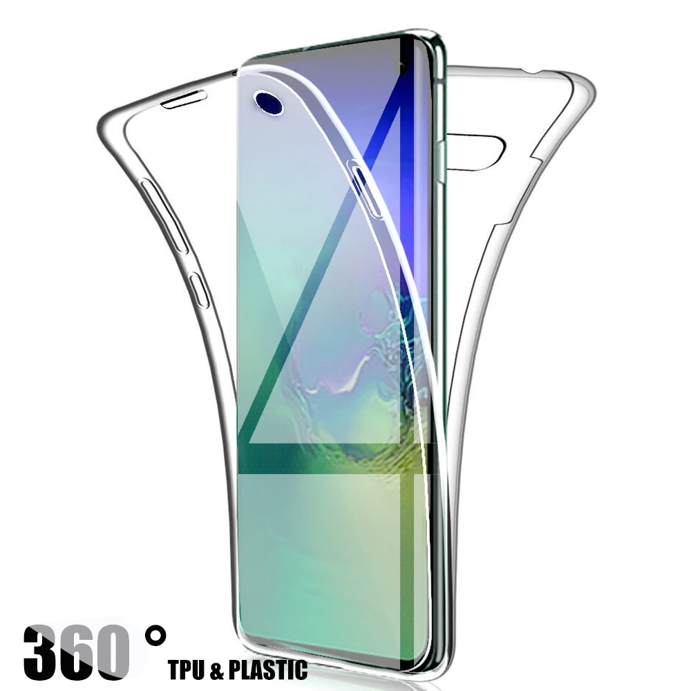 360 полностью прозрачный силиконовый чехол для Samsung Galaxy S20 S10 S9 S8 Plus S7 S6 Edge S20Ultra Note10