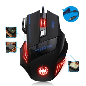 7 Button LED Optical USB Wired 5500 DPI Gaming PRO Mouse For Pro Gamer Gamer Computer Mice For Laptop Mice PC for PC Gaming
7 Button LED Optical USB Wired 5500 DPI Gaming PRO Mouse For Pro Gamer Gamer Computer Mice For Laptop Mice PC for PC Gaming