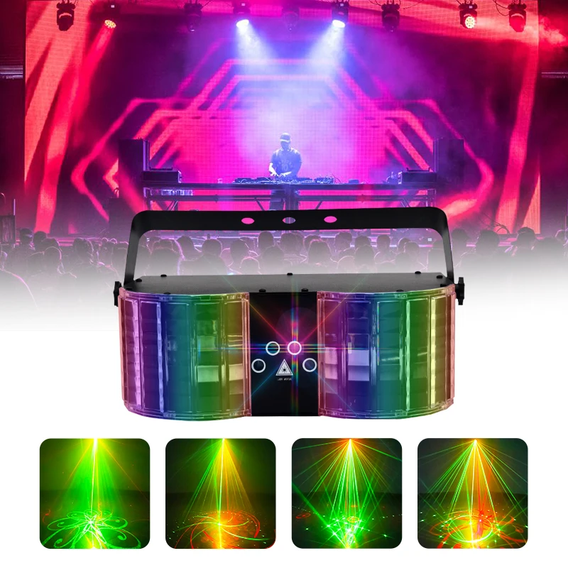 WUZSTAR LED Laser Disco Light DMX Controller DJ Party Lights Double-Mirror 4-Hole Laser Butterfly lighting for Stage Decoration
WUZSTAR LED Laser Disco Light DMX Controller DJ Party Lights Double-Mirror 4-Hole Laser Butterfly lighting for Stage Decoration
