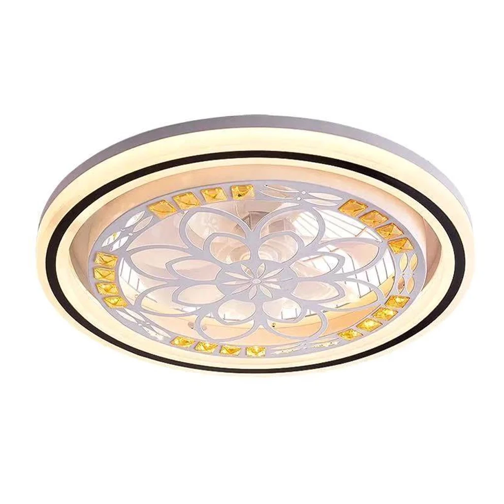 LED Silent Ceiling Fan Light with Lamp and Remote Control Dimmable Chandelier Invisible Fans Children's Room Bedroom Lighting LED Silent Ceiling Fan Light with Lamp and Remote Control Dimmable Chandelier Invisible Fans Children's Room Bedroom Lighting