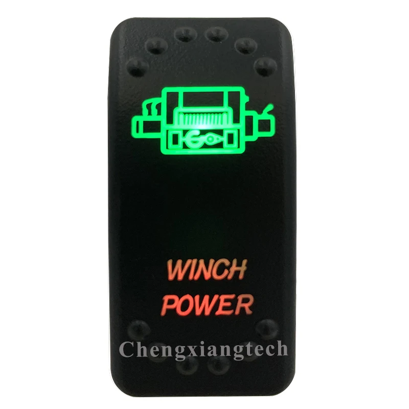 

NEW 12V Green Red Led Rocker Switch WINCH POWER Waterproof IP68 SPST ON OFF For Car Boat Marine 4x4 Carling Switch Replacement