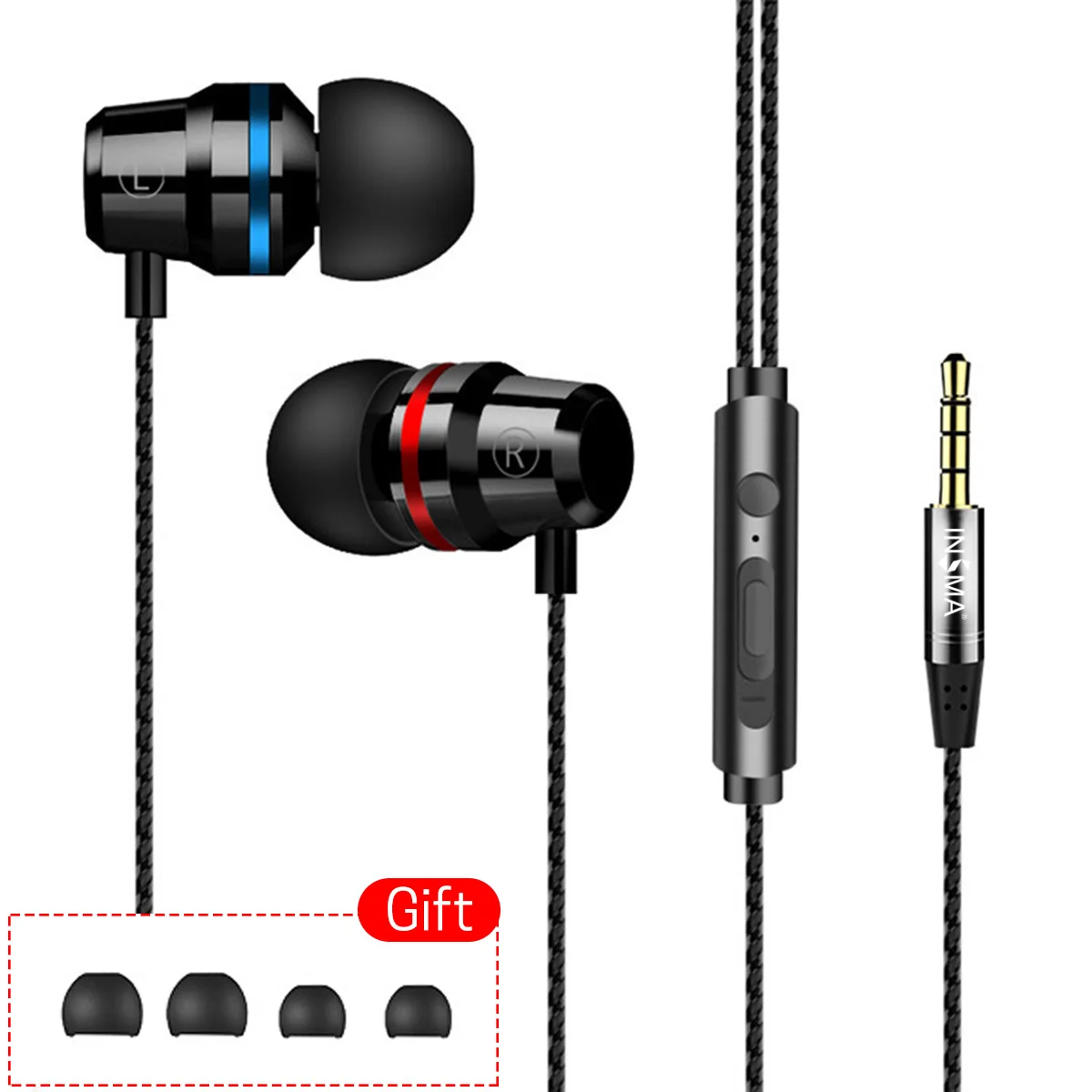 Wired Earbuds 3.5mm In Ear Earphone Stereo Sports Headset 5 Color for Samsung For iPhone For Xiaomi Phone Computer MP3
Wired Earbuds 3.5mm In Ear Earphone Stereo Sports Headset 5 Color for Samsung For iPhone For Xiaomi Phone Computer MP3