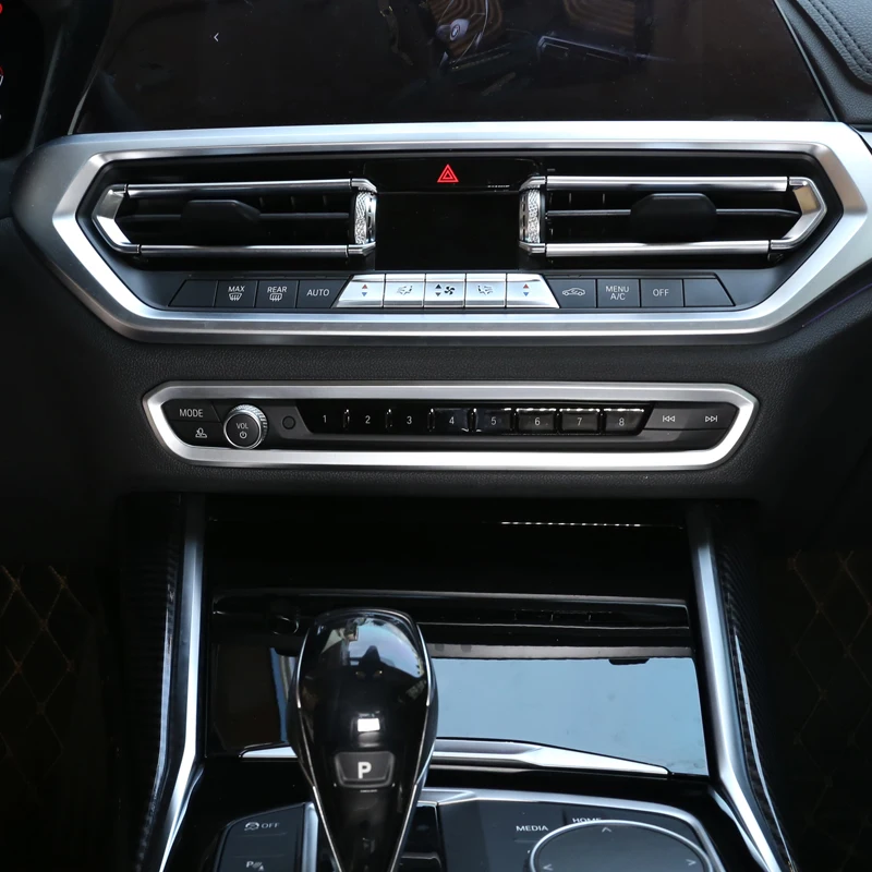 

1 Pcs ABS Chrome Central Control Volume Frame Trim For BMW 3 Series G20 2020 Car Accessories