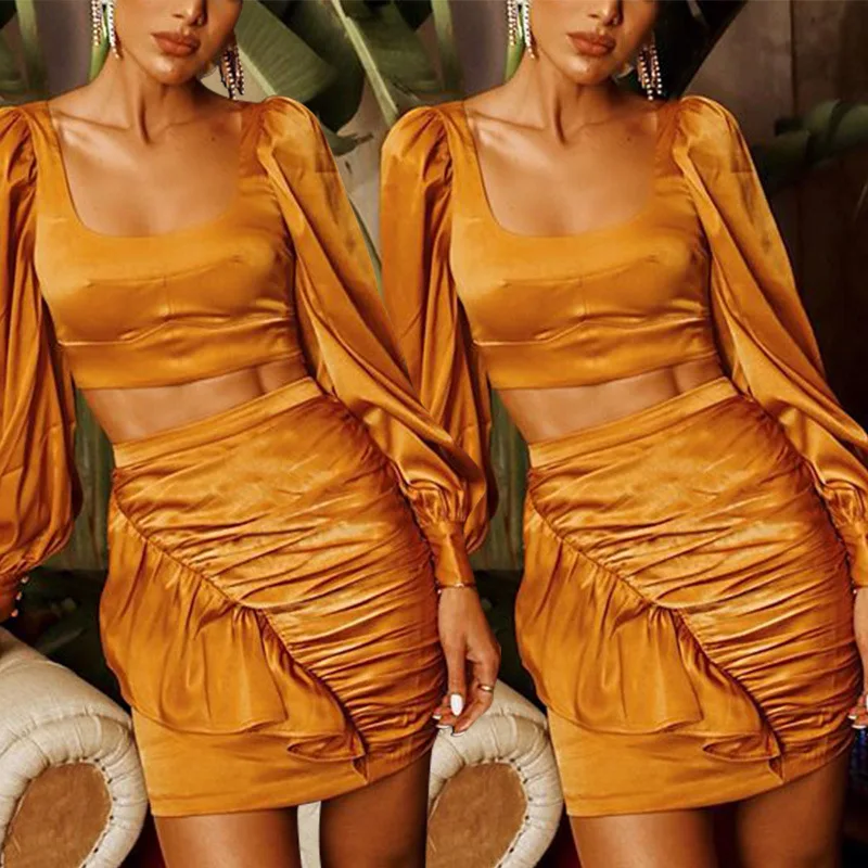 2019 Autumn New Products Hot Sales Square Collar Long-sleeved Upper Garment + Pleated Short Skirt Set WOMEN'S Dress Fc728
2019 Autumn New Products Hot Sales Square Collar Long-sleeved Upper Garment + Pleated Short Skirt Set WOMEN'S Dress Fc728