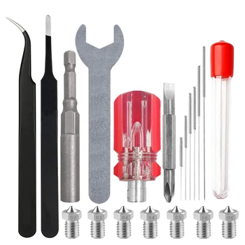 3D Printer Nozzle Kit and Cleaning Kit with Wrench and Screwdriver Tweezers for Anet A8,Creality CR-10,Copier,3D Printer Nozzle
3D Printer Nozzle Kit and Cleaning Kit with Wrench and Screwdriver Tweezers for Anet A8,Creality CR-10,Copier,3D Printer Nozzle