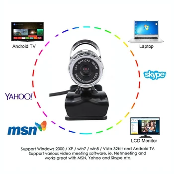 2020 USB HD Webcam With Micro High Definition Web Cam 360 Degrees Clip-On Camera For Skype Computer Youtube PC Laptop Windows XP
2020 USB HD Webcam With Micro High Definition Web Cam 360 Degrees Clip-On Camera For Skype Computer Youtube PC Laptop Windows XP