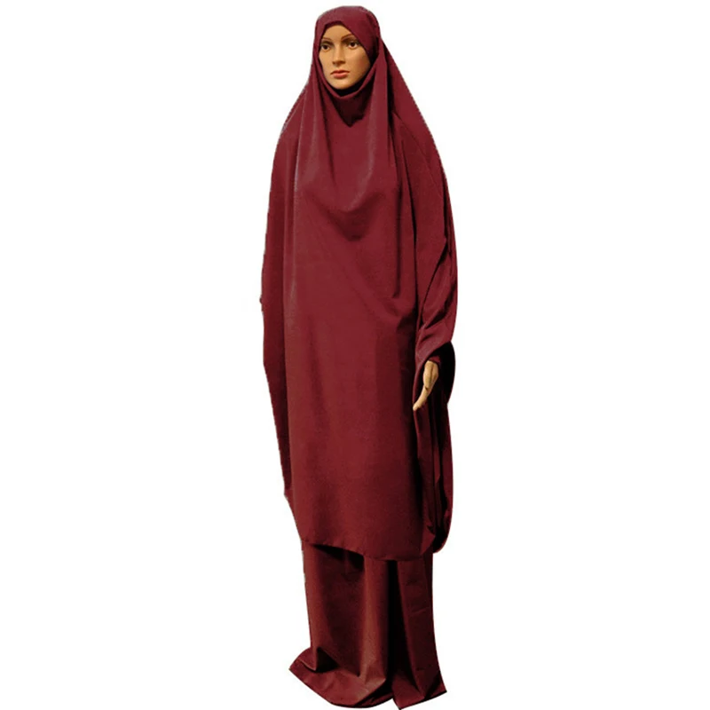 Мусульманская одежда для молитв Рамадана хиджаб Абая 2 шт. платье исламский