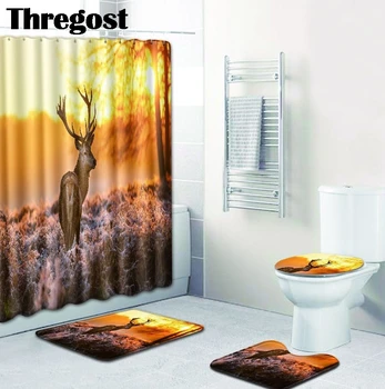 Thregost Anima Printed Microfibre Bath Mat Bathroom Carpet Washing Machine Rug Water Absorbent Mats Set 3pcs with Shower Curtain 
Thregost Anima Printed Microfibre Bath Mat Bathroom Carpet Washing Machine Rug Water Absorbent Mats Set 3pcs with Shower Curtain