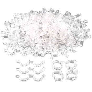 

1 inch Diameter 500Pcs Plant Garden Support Clip White Tomato Trellis Clips for Vine Vegetables Flower to Grow Uprightly