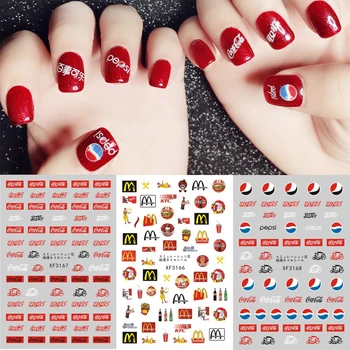Brand Logo 3D Back Glue MCD Nail Sticker Self-adhesive DIY Co Ca Coke Sticker Decals Tips Manicure Nail Art Decoration Stickers
Brand Logo 3D Back Glue MCD Nail Sticker Self-adhesive DIY Co Ca Coke Sticker Decals Tips Manicure Nail Art Decoration Stickers