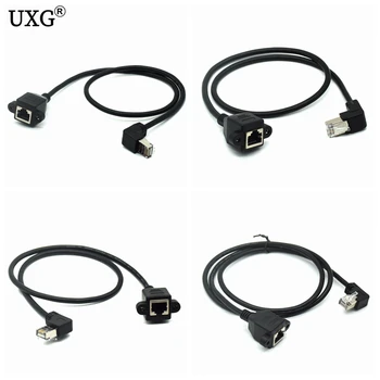 Left UP Down Right Angled 90 Degree 8P8C FTP STP UTP Cat5 6 RJ45 with screw Lan Ethernet Network Extension Cable 1ft 60CM 100CM
Left UP Down Right Angled 90 Degree 8P8C FTP STP UTP Cat5 6 RJ45 with screw Lan Ethernet Network Extension Cable 1ft 60CM 100CM