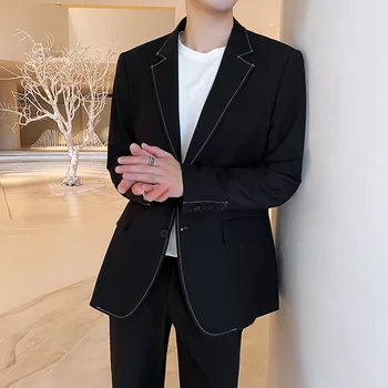 Korean Style Loose Suit Men Leisure Wedding Groom Tuxedos Suit Men's Two-piece Suit Blazer Suits Costume Homme terno masculino
Korean Style Loose Suit Men Leisure Wedding Groom Tuxedos Suit Men's Two-piece Suit Blazer Suits Costume Homme terno masculino