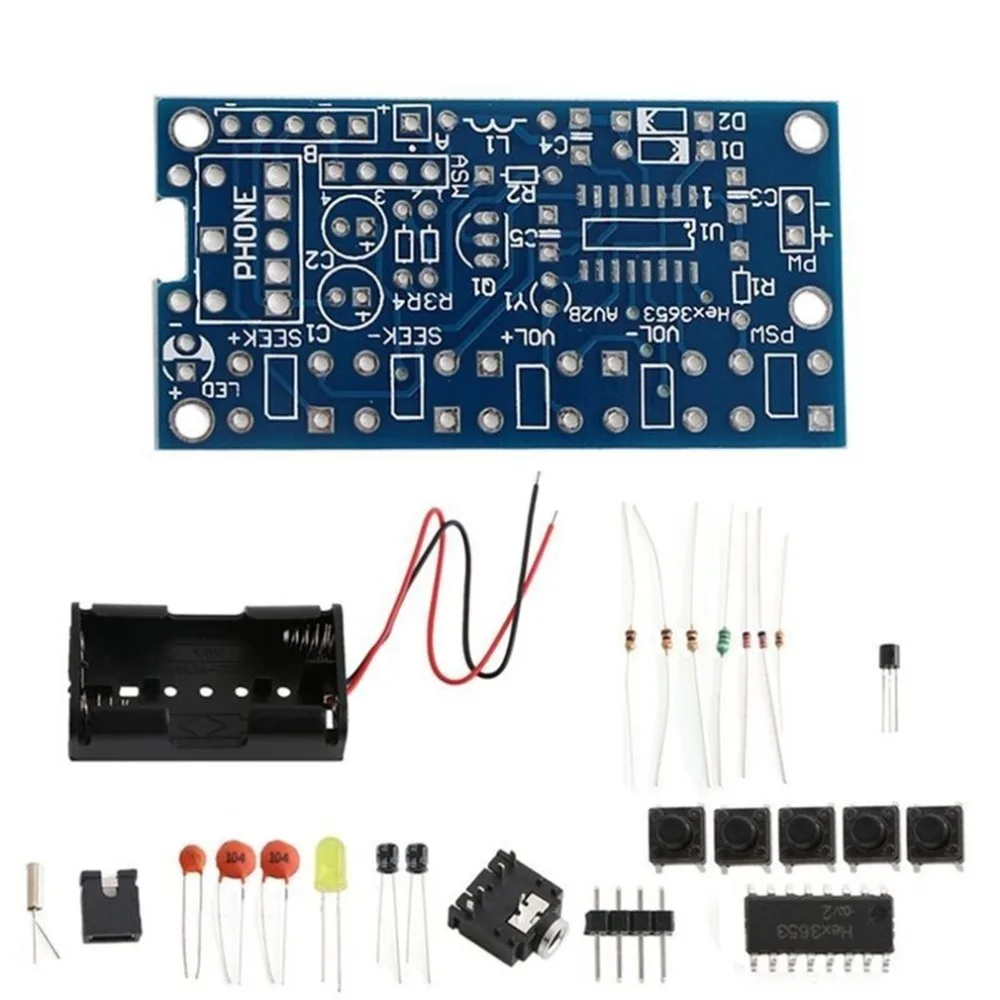 Wireless Stereo FM Radio Receiver Module PCB DIY Electronic Kits 76MHz-108MHz Environmentally friendly materials
Wireless Stereo FM Radio Receiver Module PCB DIY Electronic Kits 76MHz-108MHz Environmentally friendly materials