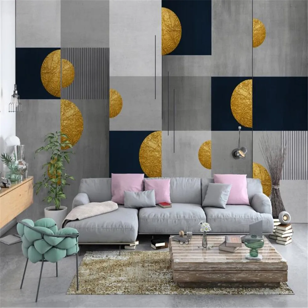 Milofi custom 3D wallpaper mural Nordic modern minimalist abstract geometric golden TV background wall
Milofi custom 3D wallpaper mural Nordic modern minimalist abstract geometric golden TV background wall