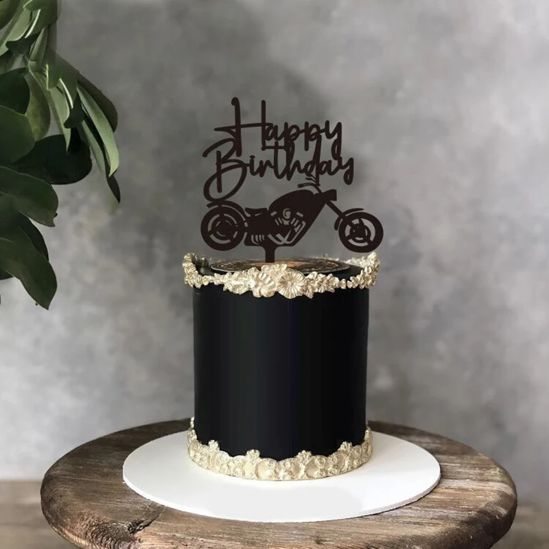 Car Motorcycle Happy Birthday Cake Topper Acrylic Gold Motorbike Cupcake Topper for Kids Birthday Party Cake Decoration Supplies
Car Motorcycle Happy Birthday Cake Topper Acrylic Gold Motorbike Cupcake Topper for Kids Birthday Party Cake Decoration Supplies