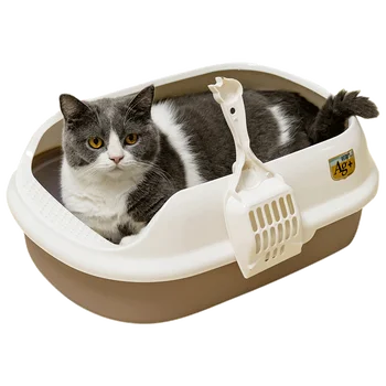 Cat Litter Box Cat Toilet 2or3Layer Pine Litter Bedpans Semi-Closed Anti-splashing Cat Pot Crystal Sand/bentonite/tofu available 
Cat Litter Box Cat Toilet 2or3Layer Pine Litter Bedpans Semi-Closed Anti-splashing Cat Pot Crystal Sand/bentonite/tofu available