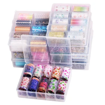 10 Rolls/Kit 2.5*100cm Nail Foils Holographic Stickers Nail Transfer Sticker Laser Nails Stickers Decor Nail sticker Storage Box
10 Rolls/Kit 2.5*100cm Nail Foils Holographic Stickers Nail Transfer Sticker Laser Nails Stickers Decor Nail sticker Storage Box