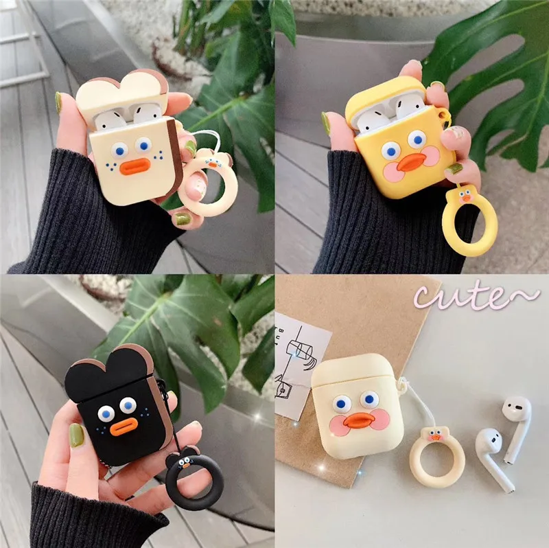 1PCS Toast cute duck applicable Apple wireless Bluetooth headset airpods protective sleeve silicone sets Creative
1PCS Toast cute duck applicable Apple wireless Bluetooth headset airpods protective sleeve silicone sets Creative