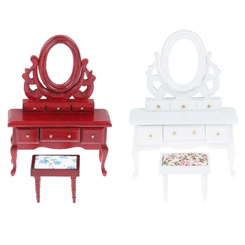 1 set 1:12 Dollhouse Furniture Wooden Dresser Stool Set for Doll House Bedroom Decor
1 set 1:12 Dollhouse Furniture Wooden Dresser Stool Set for Doll House Bedroom Decor