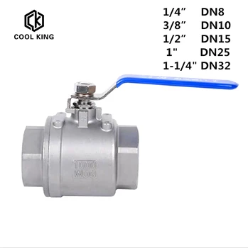 1/4" 3/8" 1/2" 3/4" 1" 1-1/4" (DN15-DN32) Female Stainless Steel SS304 2P Full Port Ball Valve with Vinyl Handle Thread Valves
1/4" 3/8" 1/2" 3/4" 1" 1-1/4" (DN15-DN32) Female Stainless Steel SS304 2P Full Port Ball Valve with Vinyl Handle Thread Valves