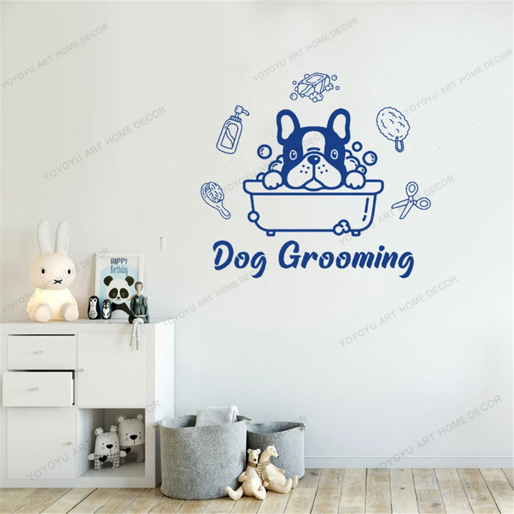 Dog Grooming Wall Stickers Removable Pet shop Decorations Art Decorative Animal Wall stickers for kids room Home decor DW10782
Dog Grooming Wall Stickers Removable Pet shop Decorations Art Decorative Animal Wall stickers for kids room Home decor DW10782