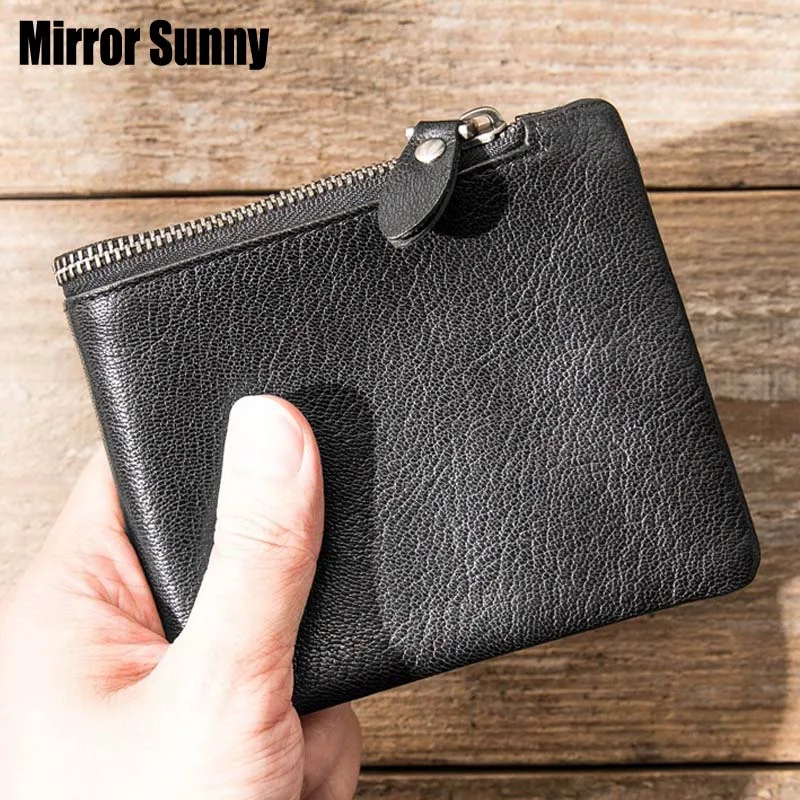 Men's Short Super Thin Wallet Genuine Leather Horizonal Zipper Small Wallet Manual Card Wallet Cowhide Male Purse Large Capacity
Men's Short Super Thin Wallet Genuine Leather Horizonal Zipper Small Wallet Manual Card Wallet Cowhide Male Purse Large Capacity