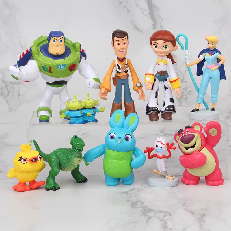 Baby Kid Child Toy Story 4 Woody Buzz Lightyear Jessie Forky Ducky Figurine Toy