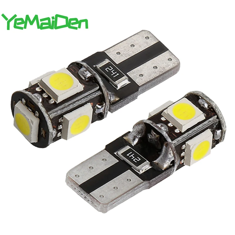 10 pieces T10 LED Bulb Canbus 12V 5050 5 smd 6000K 5W5 W5W LED No error Car Wedge Side Signal Clearance Lamp super Bright White
10 pieces T10 LED Bulb Canbus 12V 5050 5 smd 6000K 5W5 W5W LED No error Car Wedge Side Signal Clearance Lamp super Bright White