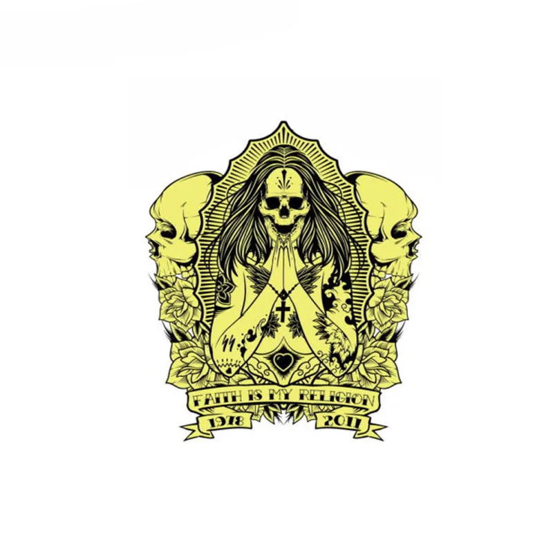 Car Sticker Creative Black Widow Faith Is My Religion Skull Decal Reflective Cover Scratches PVC,11cm*10cm
Car Sticker Creative Black Widow Faith Is My Religion Skull Decal Reflective Cover Scratches PVC,11cm*10cm