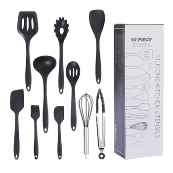 10pcs Silicone Cooking Utensils Set Kitchen Tools Kitchenware Non-stick Spatula Spoon Oil Brush Heat-Resistant Dinnerware Set
10pcs Silicone Cooking Utensils Set Kitchen Tools Kitchenware Non-stick Spatula Spoon Oil Brush Heat-Resistant Dinnerware Set