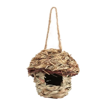 Straw Bird Nest Birdhouse for Parrot Hamster Small Animal's Cage Birds Breeding Nest bird House Home Hanging Decor Ornaments S
Straw Bird Nest Birdhouse for Parrot Hamster Small Animal's Cage Birds Breeding Nest bird House Home Hanging Decor Ornaments S