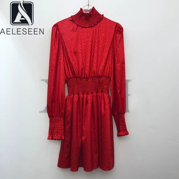 AELESEEN Vintage New Arrival Women Dress Long Lantern Sleeve Leopard Print Waist Elastic Turtleneck Mini Blue Party Dresses
AELESEEN Vintage New Arrival Women Dress Long Lantern Sleeve Leopard Print Waist Elastic Turtleneck Mini Blue Party Dresses