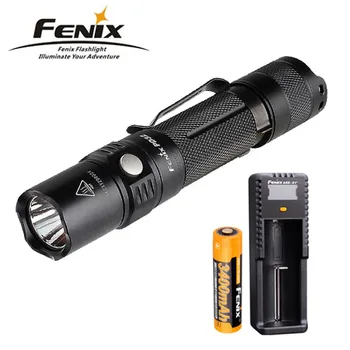 

New Fenix PD32 2016 Cree XP-L HI 900 Lumens LED Flashlight ( 18650 , CR123A )+ fenix D1 charger + fenix 3400mah battery