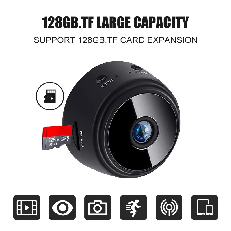 Mini Camcorders 720P HD Mini IP WIFI Camera Camcorder Wireless Home Security DVR Night Vision Photography equipment
Mini Camcorders 720P HD Mini IP WIFI Camera Camcorder Wireless Home Security DVR Night Vision Photography equipment
