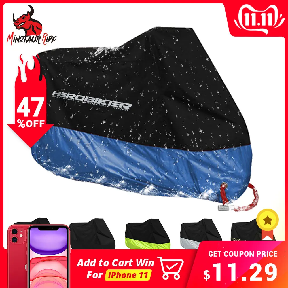 HEROBIKER Motorcycle Cover Uv Protector Scooter Cover Bike Waterproof Dustproof Moto Rain Cover Indoor Lock-holes Design S-4XL
HEROBIKER Motorcycle Cover Uv Protector Scooter Cover Bike Waterproof Dustproof Moto Rain Cover Indoor Lock-holes Design S-4XL